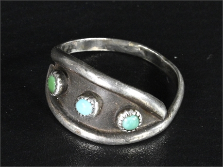 Zuni Turquoise & Sterling Snake Ring