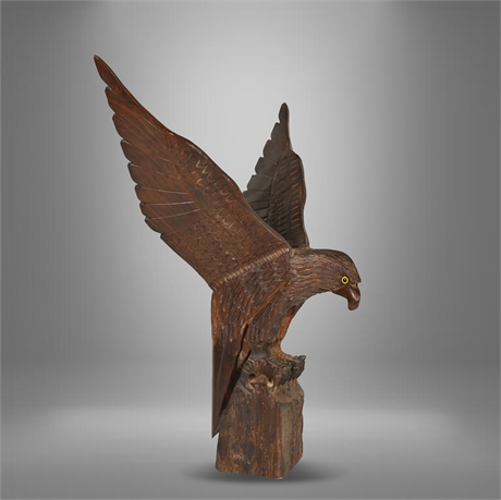 24" Ironwood Eagle Sculpture