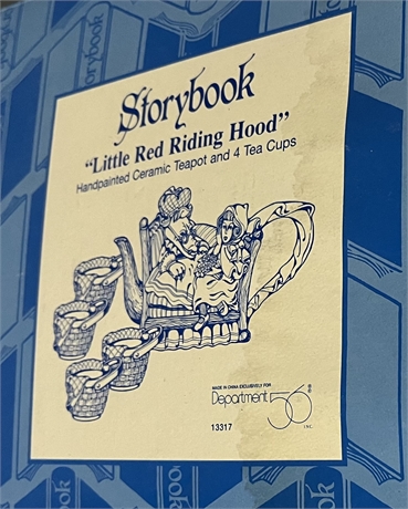 Department 56 Storybook Teapot "Little Red Riding Hood"