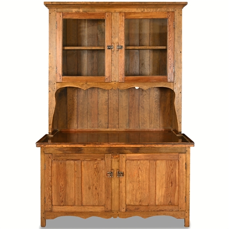 Early 20th Century Primitive Farmhouse Hutch