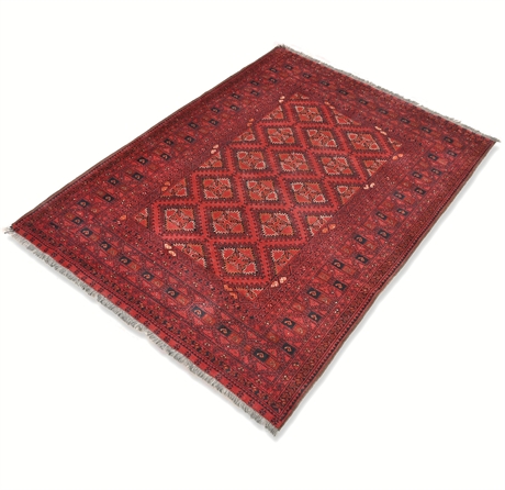 Afghan Turkmen-Design 4’10” x 6’9” Rug