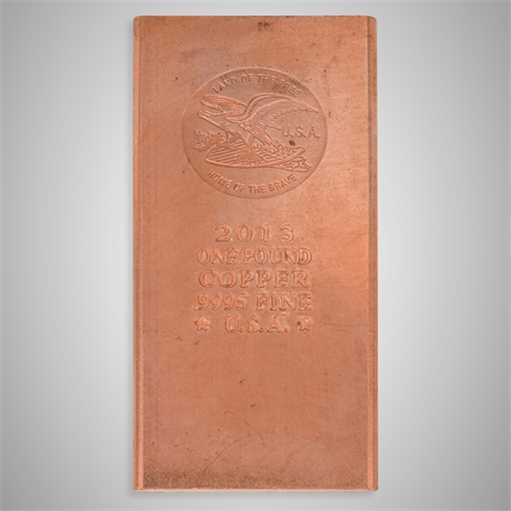2013 One Pound .9995 Copper Bar – USA Eagle Bullion
