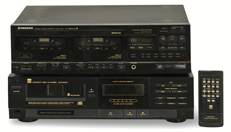 Pioneer Double Cassette Tape Deck & BSR Compact Disc Changer