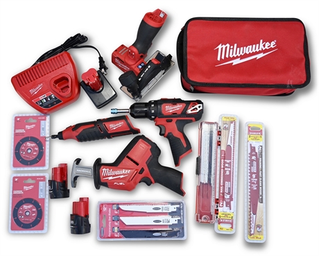 Milwaukee Hacksaw Drill/Driver Rotary Cut Off Tool Set