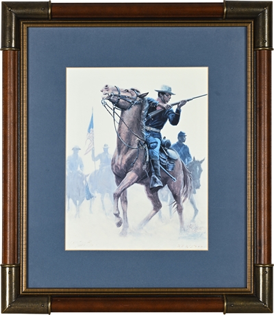 Mort Künstler “Buffalo Soldiers” Signed Lithograph — LE 292/5000, Framed