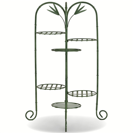 37" Iron 'Bamboo' Plant Stand