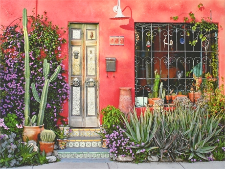 Adobe Red - Barrio Viejo, Canvas Print