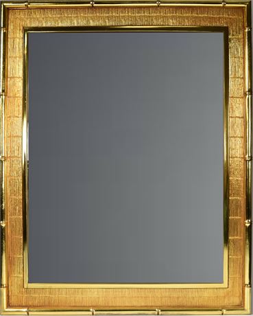 Bamboo Style Gold Frame Mirror