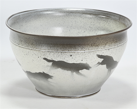 Big Sky Wolf Spirit Bowl by Thomas Norby