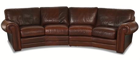 Robinson & Robinson Leather Conversation Sofa