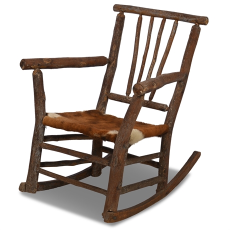 Old Hickory Cowhide Rocker