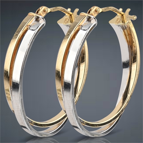 Intertwined Hoop Earrings in 14k Gold
