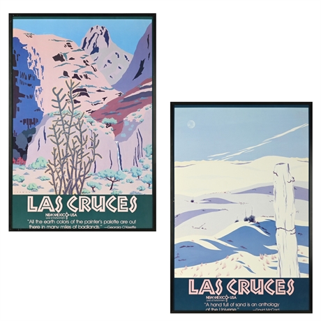 Las Cruces, New Mexico "Land of Enchantment" Framed Posters (Set of 2)