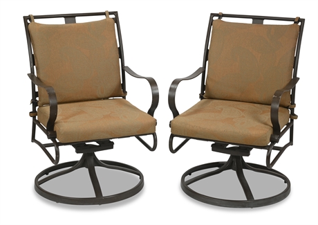 O.W. Lee Copper Canyon Iron Armchairs