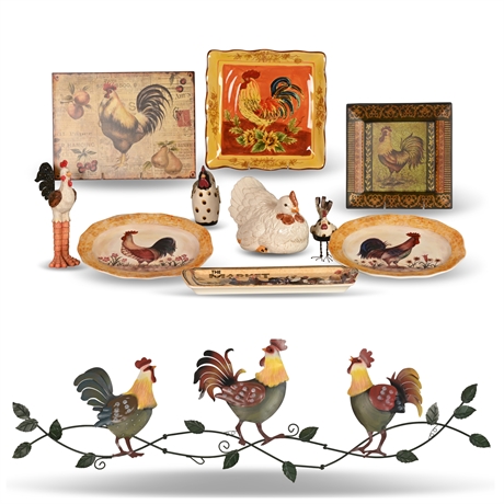 Curated Rooster & Hen Décor