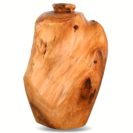 Burl Carved Vase