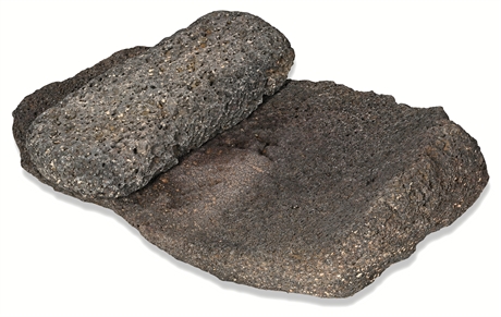Primitive Metate and Mano Grinding Set