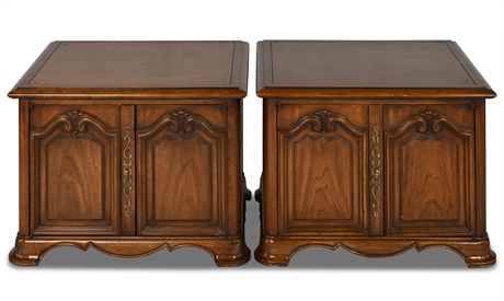 French Provincial Storage Side Tables by Gordons