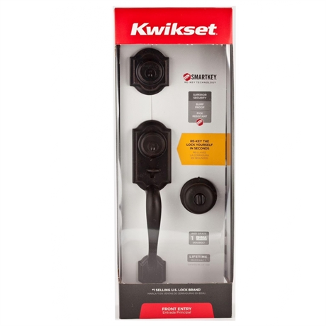 Kwikset Montara Handleset w/ Juno Knob – Venetian Bronze – SmartKey (553MNHXJ