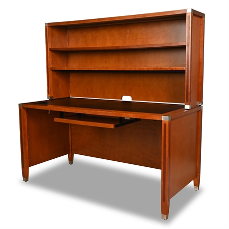 Contemporary Executive Desk with Hutch by Staples