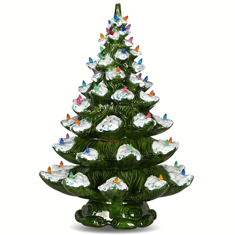 Vintage 22" Ceramic Lighted Christmas Tree