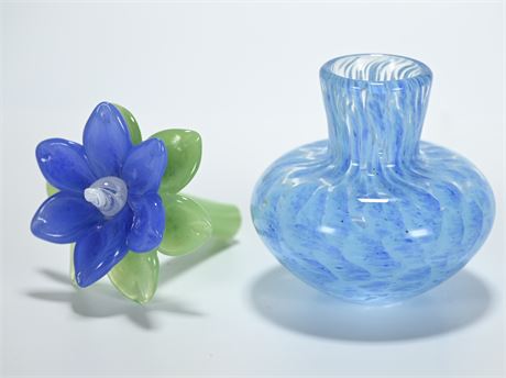 Blown Glass Base and Flower