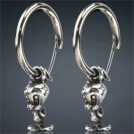 Sterling Silver Tweety Earrings