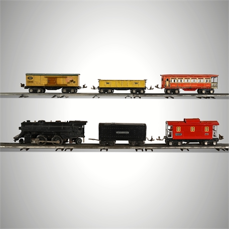 Lionel Prewar O-Gauge Train Set — No. 204 Loco, 5 Cars, 120" Track​​​​​​​