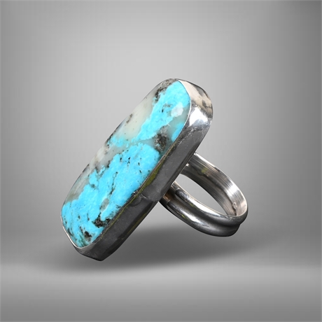 Adam Fierro Navajo Sterling Turquoise Ring