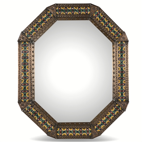 Talavera Tile & Pressed Tin Mirror