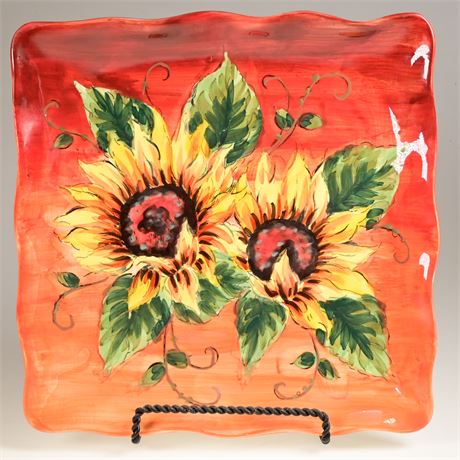 Sunset Sunflowers Platter