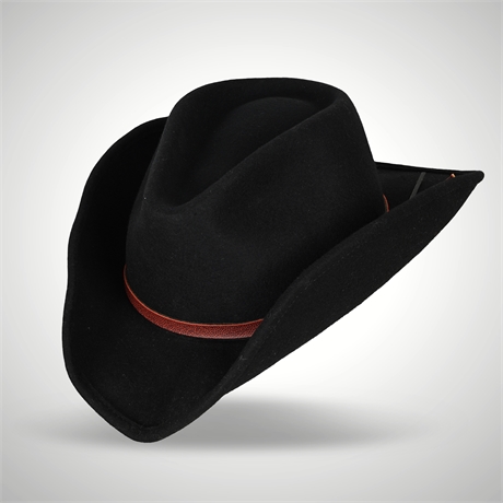 Stetson Gus Crushable Wool Cowboy Hat XL – Black, USA Made