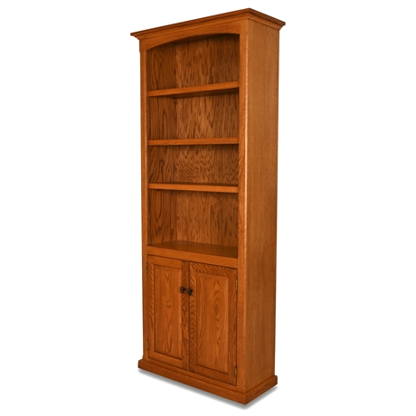 80" Solid Oak Amish Bookcase