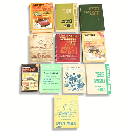 Vintage Automotive Service & Repair Manuals – Lot of 11