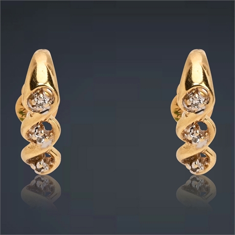 Petite 14K Diamond Earrings