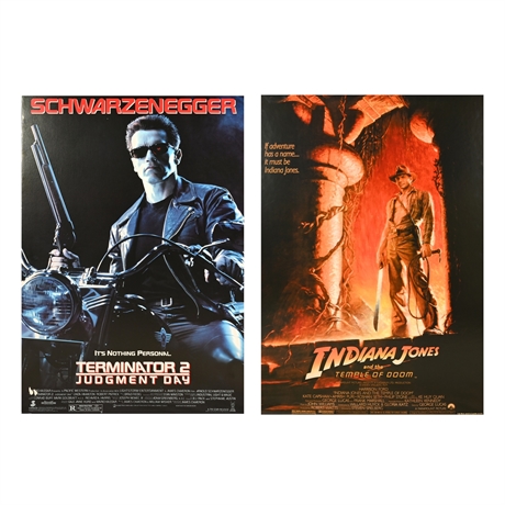 Indiana Jones and Terminator Movie Posters