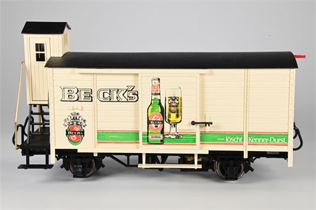 LGB - Lehmann - Lehmann # 4026 Becks Beer Car With Brakeman's Cabin