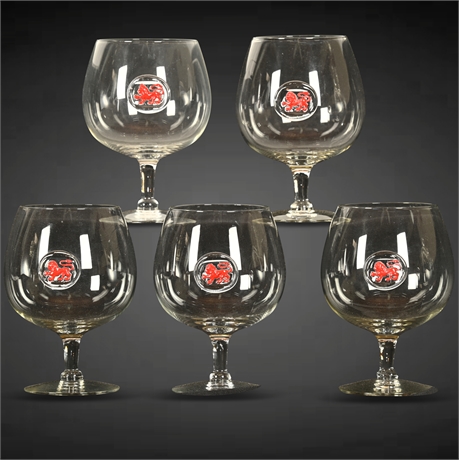 5 Henkel House of Lords Red Lion Glass Set