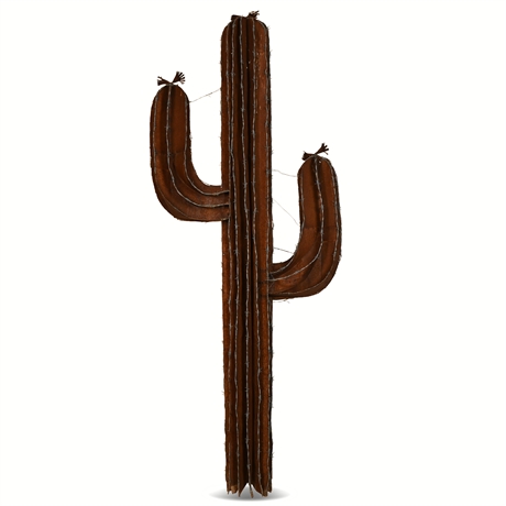 8' Iron Saguaro Yard Sculpture