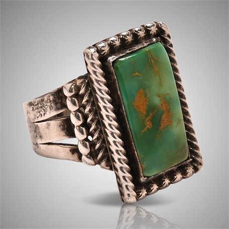 Old Navajo Turquoise & Sterling Ring