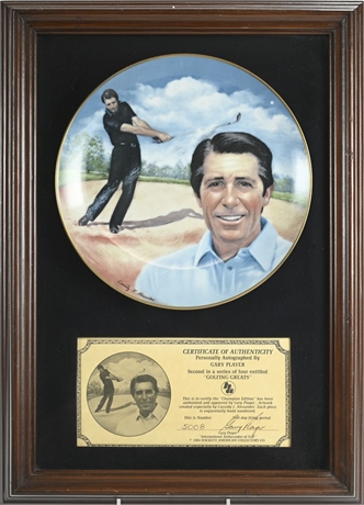 "Golfing Greats" Gary Player Framed Collectible Plate
