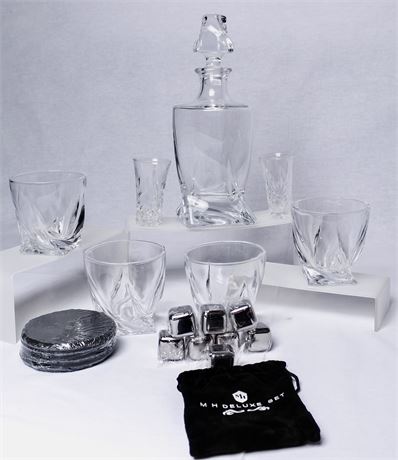 MH Deluxe Whiskey Decanter Set