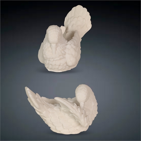 Carved Italian Alabaster Doves