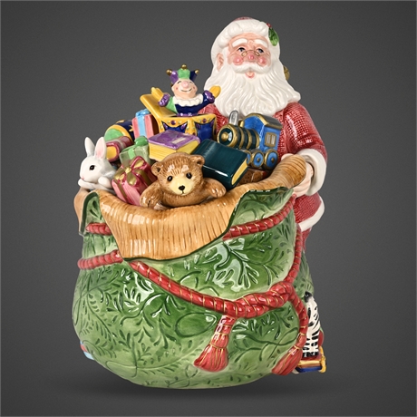 Fitz & Floyd Classics 2004 Old Fashioned Christmas Santa Cookie Jar