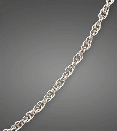 21" Sterling Rope Weave Chain