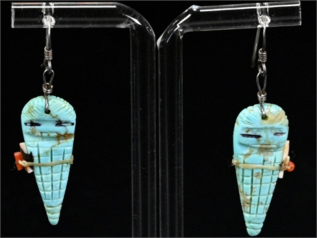 Turquoise Corn Maiden Earrings