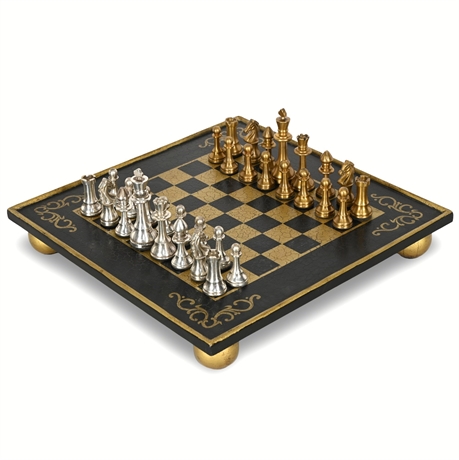 Cast Aluminum & Cast Brass Chess Set