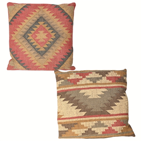 Pair Southwest Kilim Pillows