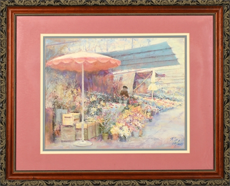 Richard Judson Zolan 'French Flower Market' Print