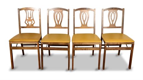 Set of 4 Vintage Stakmore Folding Chairs